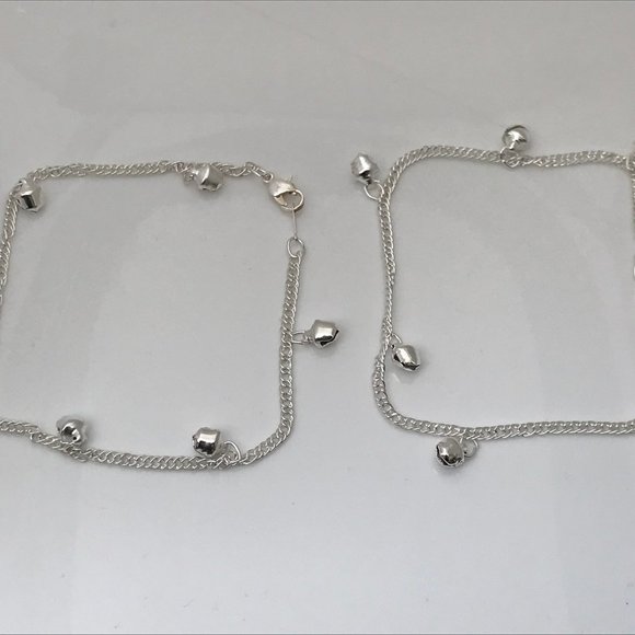 Anklet Payal Silver Tone Bell Foot Women Fashion J - Picture 9 of 10
